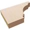 Ekena Millwork 2in. W x 8in. H x 12in. L Pescadero Woodgrain TimberThane Rafter Tail, Primed Tan RFTUR02X08X12PECRCPR - alternate 3